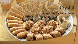  Presentation with moroccan - Amazing slide deck having dish with fresh baked moroccan backdrop and a gold colored foreground