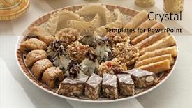  Presentation with moroccan - Beautiful PPT layouts featuring dish with fresh baked moroccan backdrop and a coral colored foreground