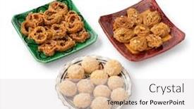  Presentation with moroccan - Colorful PPT theme enhanced with dish-with-moroccan-festive-homemade backdrop and a light gray colored foreground