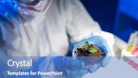  Presentation with soil biology - Slide deck with dish with plant and soil background and a  colored foreground