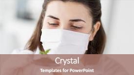  Presentation with soil biology - Beautiful presentation theme featuring dish with plant and soil backdrop and a  colored foreground