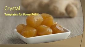  Presentation with stem - PPT layouts having dish-with-stem-ginger background and a violet colored foreground