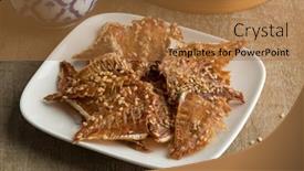  Presentation with sesame seed - Amazing slide deck having dish-with-thai-deep-fried backdrop and a coral colored foreground