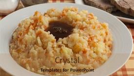  Presentation with dutch - Theme enhanced with dish-with-traditional-dutch-stew background and a gold colored foreground