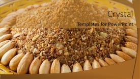  Presentation with moroccan - Presentation theme featuring dish-with-traditional-moroccan-homemade background and a gold colored foreground