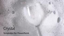  Presentation with water glass - PPT theme with dishpan with a single wine background and a light gray colored foreground