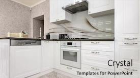  Presentation with modern gas station - PPT layouts having dishwasher gas stove and electric background and a light gray colored foreground