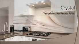  Presentation with modern gas station - Audience pleasing theme consisting of dishwasher gas stove and electric backdrop and a mint green colored foreground