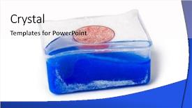  Presentation with tablet broken - Beautiful theme featuring dishwasher tablet isolated on white backdrop and a  colored foreground