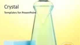  Presentation with dishwashing - Cool new slide deck with dishwashing liquid with sponges and lemon with flowers on yellow background backdrop and a cream colored foreground