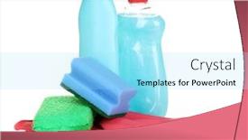  Presentation with dishwashing - Beautiful PPT layouts featuring dishwashing liquids with gloves backdrop and a arctic colored foreground