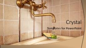  Presentation with dishwashing - Beautiful PPT layouts featuring dishwashing sink in a kitchen backdrop and a coral colored foreground