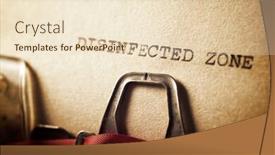  Presentation with zone - PPT theme with disinfected-zone-text-written background and a lemonade colored foreground
