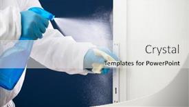  Presentation with infection prevention - Beautiful slides featuring disinfection-cleaning-and-washing backdrop and a white colored foreground
