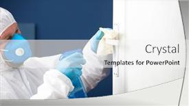  Presentation with infection prevention - Cool new slides with disinfection-cleaning-and-washing backdrop and a white colored foreground