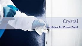  Presentation with infection prevention - Audience pleasing slides consisting of disinfection-cleaning-and-washing backdrop and a lemonade colored foreground