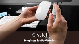  Presentation with antiseptic - Theme enhanced with disinfection-of-a-computer-mouse background and a tawny brown colored foreground