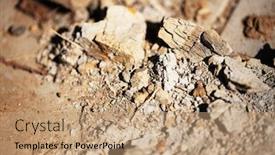  Presentation with stone - Beautiful theme featuring disintegrating-rubbles-or-stone-shallow backdrop and a coral colored foreground