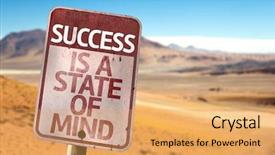  Presentation with mind - Audience pleasing PPT layouts consisting of disiplin design - success is a state backdrop and a yellow colored foreground