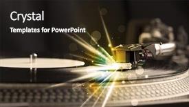  Presentation with music vinyl - Cool new slide deck with disk - music player playing vinyl backdrop and a wine colored foreground