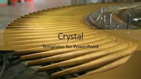  Presentation with turbine repair - Presentation theme featuring disk of steam turbine repair background and a gold colored foreground