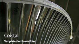  Presentation with turbine repair - Presentation theme consisting of disk of steam turbine repair background and a dark gray colored foreground