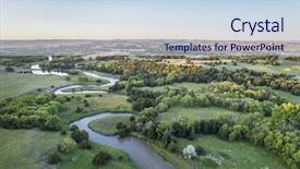  Presentation with river - Slides having dismal river in nebraska sand background and a sky blue colored foreground