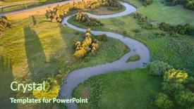  Presentation with top view of amazon river - Audience pleasing PPT layouts consisting of dismal river in nebraska sandhill backdrop and a tawny brown colored foreground