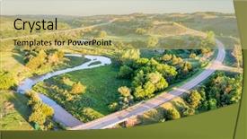  Presentation with bridge over troubled water - Slide deck with dismal river in nebraska sandhill background and a yellow colored foreground