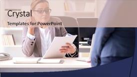  Presentation with education employee benefits - Audience pleasing PPT layouts consisting of dismissal - angry boss dismissing employee backdrop and a  colored foreground