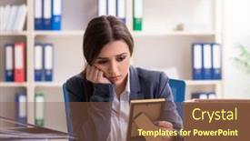  Presentation with employee - PPT layouts featuring dismissal-and-firing-concept background and a tawny brown colored foreground