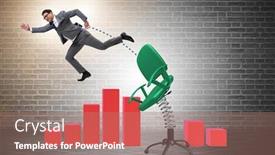  Presentation with concept - Audience pleasing presentation consisting of dismissal-and-redundancy-concept backdrop and a coral colored foreground