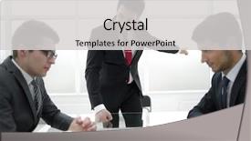  Presentation with employee relations - Cool new presentation theme with dismisses a non-professional employee backdrop and a light gray colored foreground