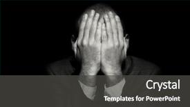  Presentation with crash - Cool new presentation with emotional disorder - it's crash businessman in big backdrop and a dark gray colored foreground