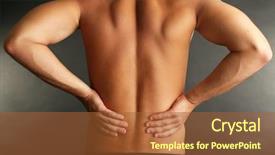  Presentation with back pain - Amazing presentation having disorder shoulder - young man with back pain backdrop and a  colored foreground