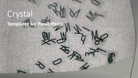  Presentation with dyslexia - Slide deck consisting of disorganized-messy-letters-top-view background and a gray colored foreground