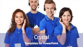  Presentation with technical support - Amazing presentation design having dispatch - team of technical support dispatchers backdrop and a ocean colored foreground