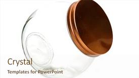  Presentation with storage - Amazing presentation theme having dispensary - glass storage jar empty glass backdrop and a cream colored foreground