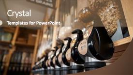  Presentation with cereal grains - Slides enhanced with dispensers for cereals and grains background and a violet colored foreground