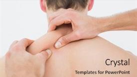  Presentation with physiotherapist - Audience pleasing PPT theme consisting of displacement - close-up rear view backdrop and a lemonade colored foreground