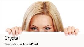  Presentation with hidden - Audience pleasing presentation theme consisting of display boards - business woman hidden backdrop and a  colored foreground