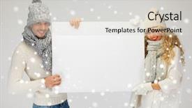  Presentation with clothing wooden clothes hanger object - Cool new PPT theme with display boards - picture of family couple backdrop and a  colored foreground