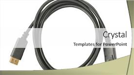  Presentation with connector - Amazing presentation design having display cable gold plated connector backdrop and a white colored foreground