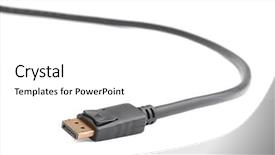  Presentation with connector - Presentation theme enhanced with display cable gold plated connector background and a white colored foreground