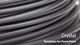  Presentation with connector - Audience pleasing PPT layouts consisting of display cable gold plated connector backdrop and a dark gray colored foreground