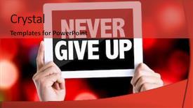  Presentation with courage - Colorful PPT theme enhanced with display courage - tablet pc with text never backdrop and a  colored foreground