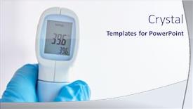  Presentation with contactless - Colorful slide set enhanced with display-of-a-contactless-clinical backdrop and a sky blue colored foreground