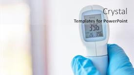  Presentation with covid coronavirus - PPT layouts featuring display-of-clinical-thermometer-shows background and a sky blue colored foreground