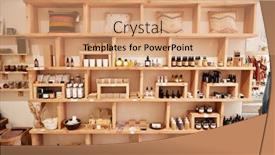  Presentation with cosmetics - PPT theme enhanced with display of cosmetics in independent background and a coral colored foreground