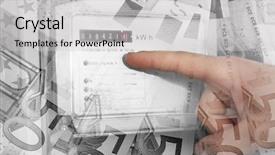  Presentation with electric meter - Cool new slides with display of electric energy meter backdrop and a light gray colored foreground